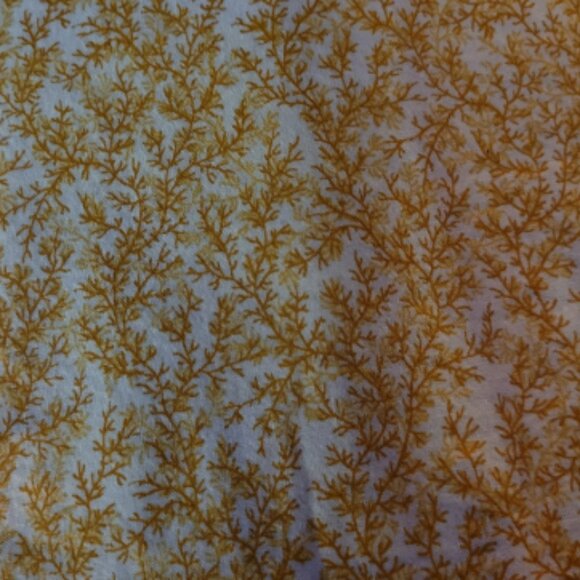 Vintage Orange & White Branches Fabric 18" by 42" - Picture 1 of 3
